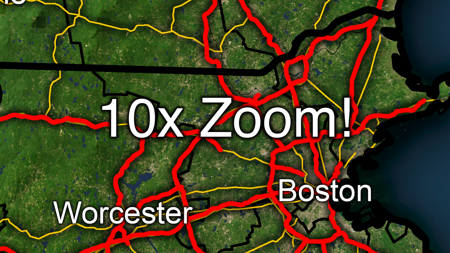 16k Digital New England Map