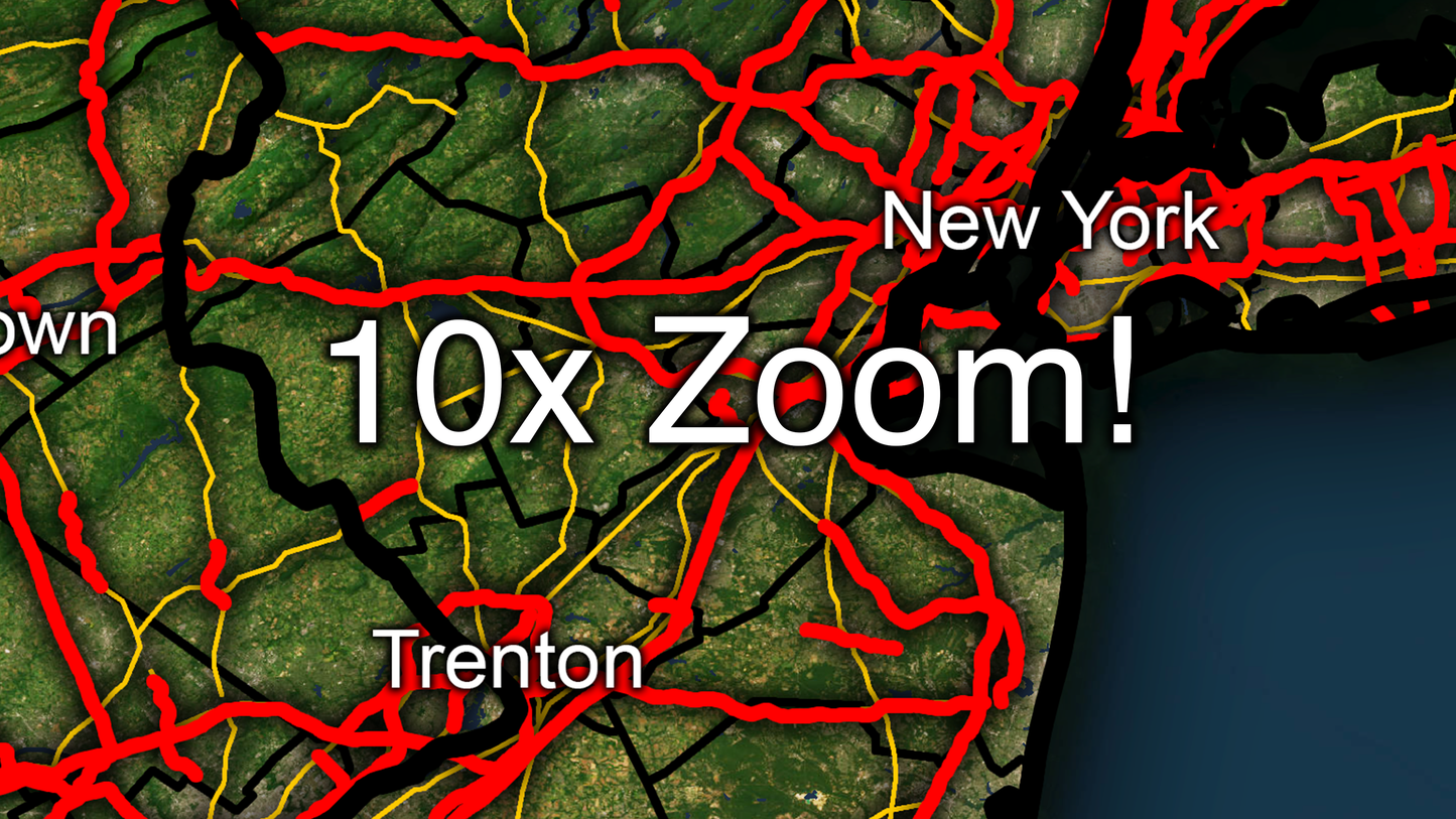 16k Digital Northeast Map