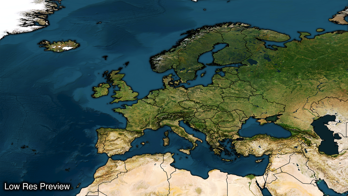 16k Digital Europe Map