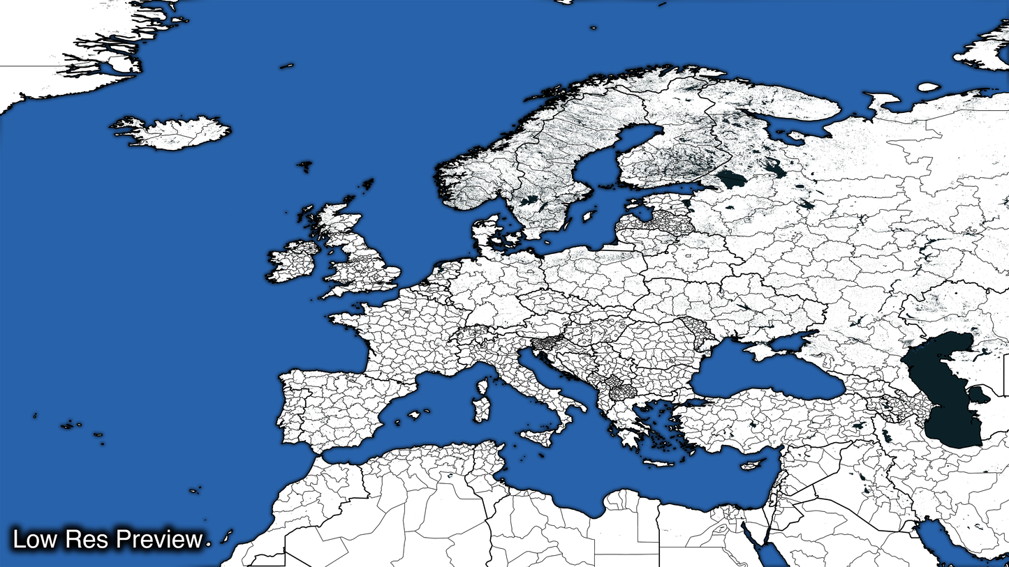 16k Digital Europe Map
