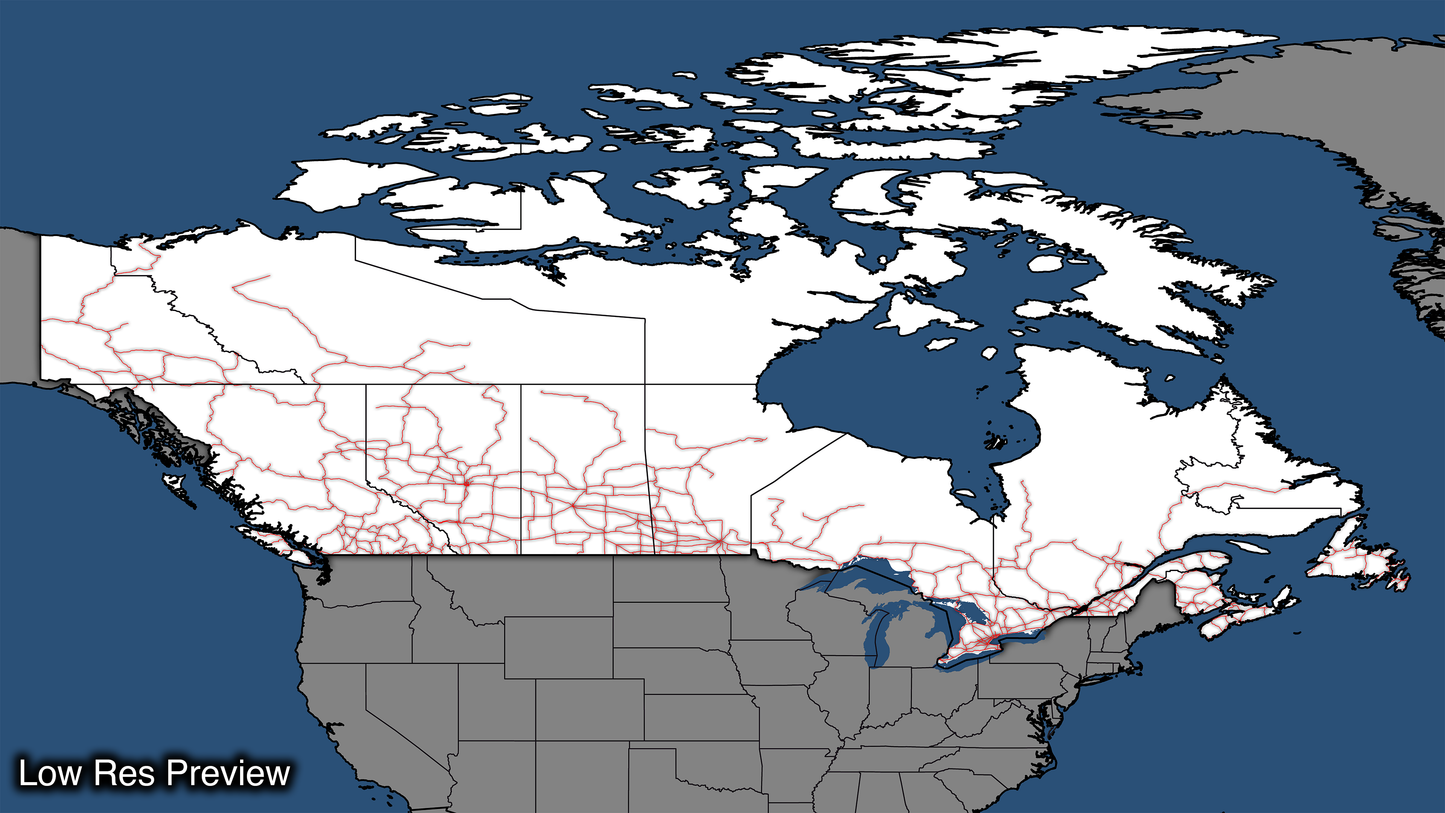 16k Digital Canada Map