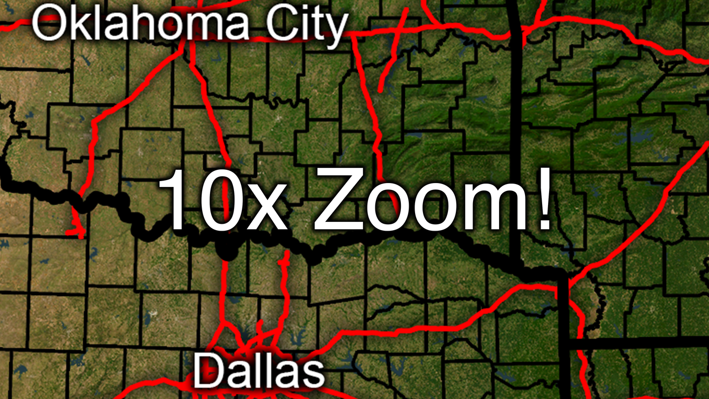 8k Trilogy Maps USA Map 10x Zoom