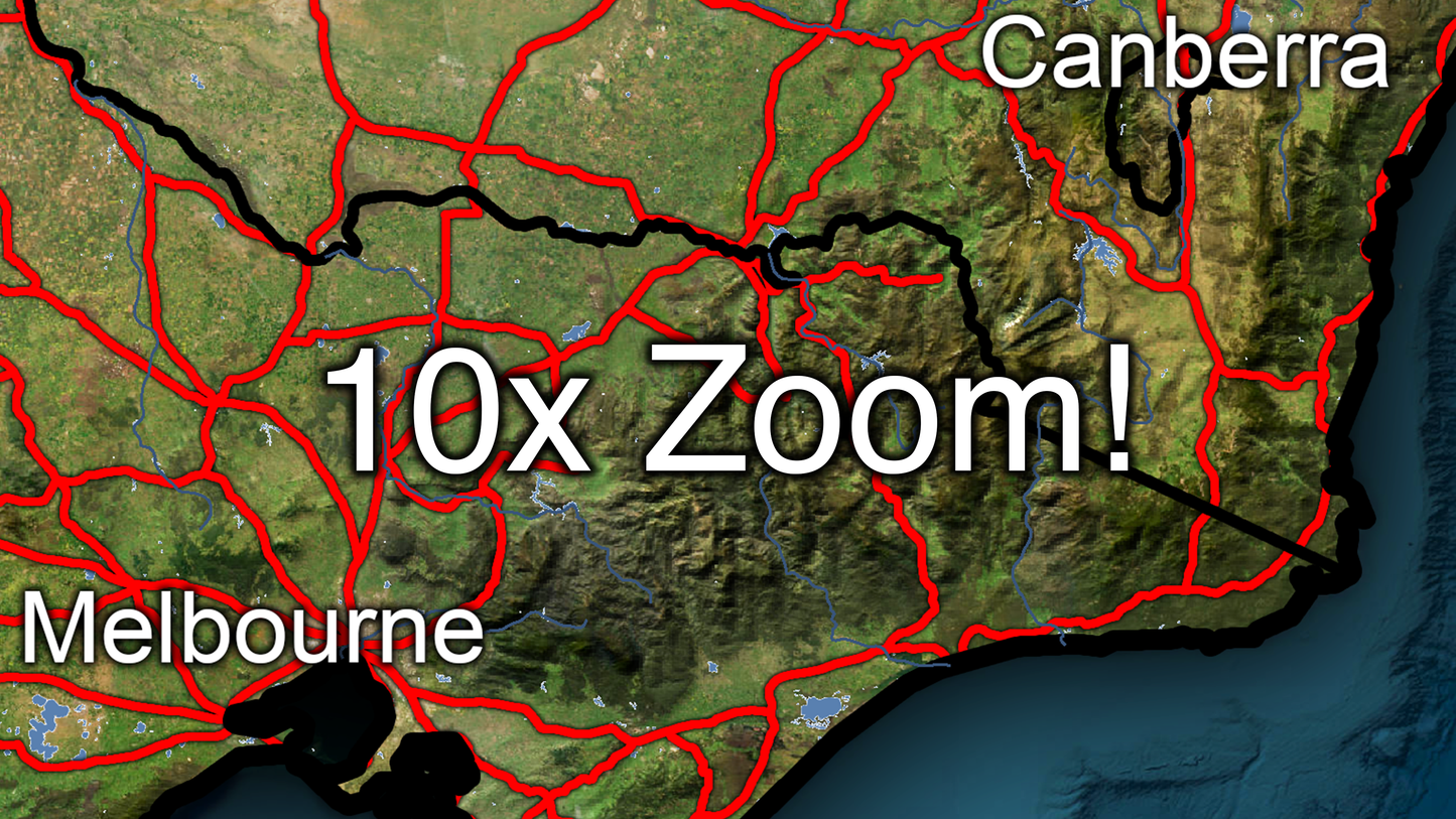 Australia Map Zoomed