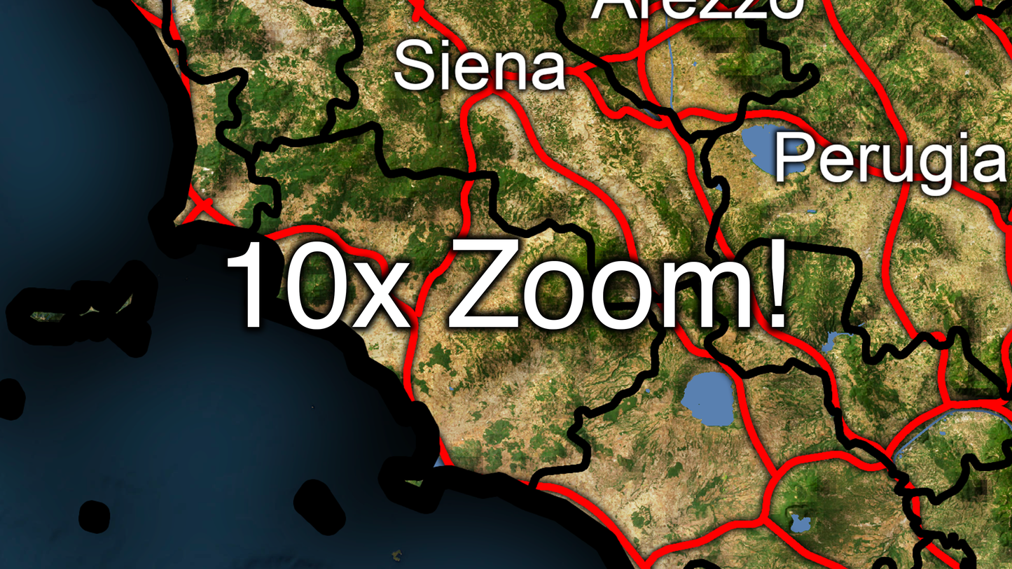 16k Digital Italy Map