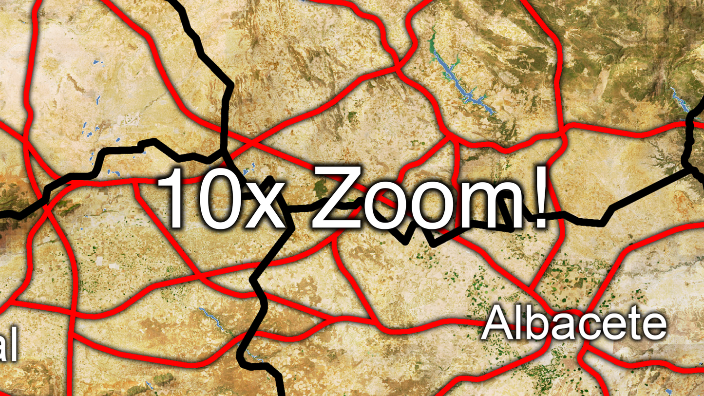 16k Digital Spain Map
