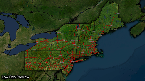 16k Digital Northeast Map – Trilogy Maps