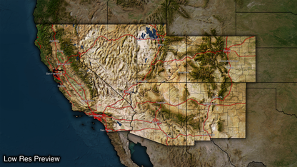 16k Digital Southwest Map
