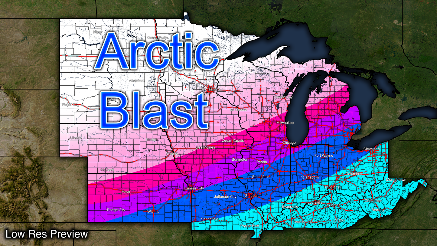 16k Digital Upper Midwest Map