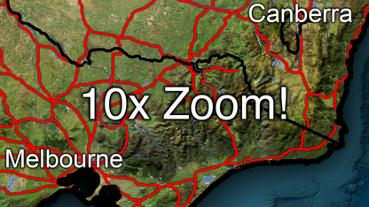 Australia Map Zoomed