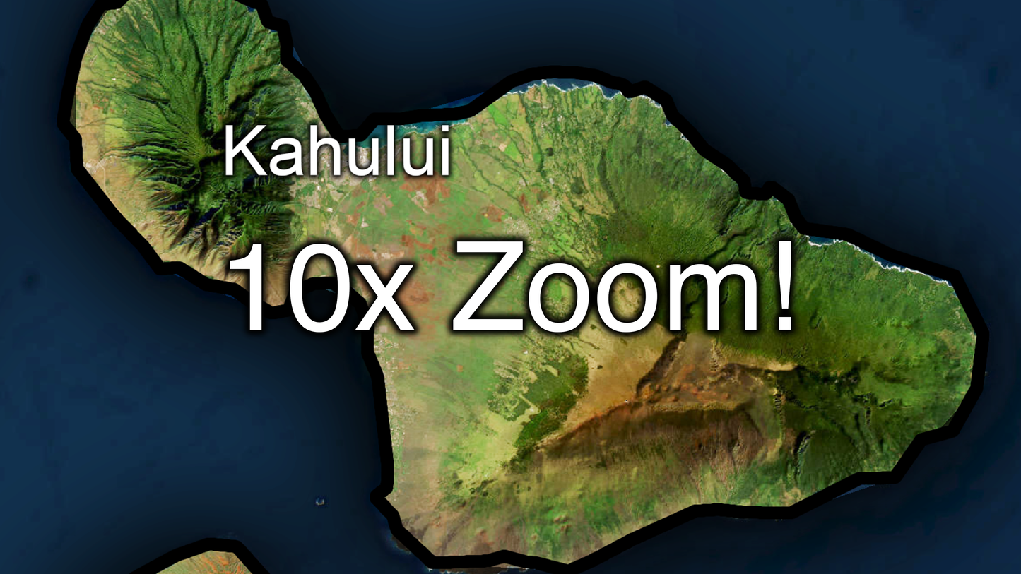 Zoomed Map of Hawaii