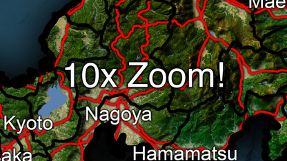16k Digital Japan Map