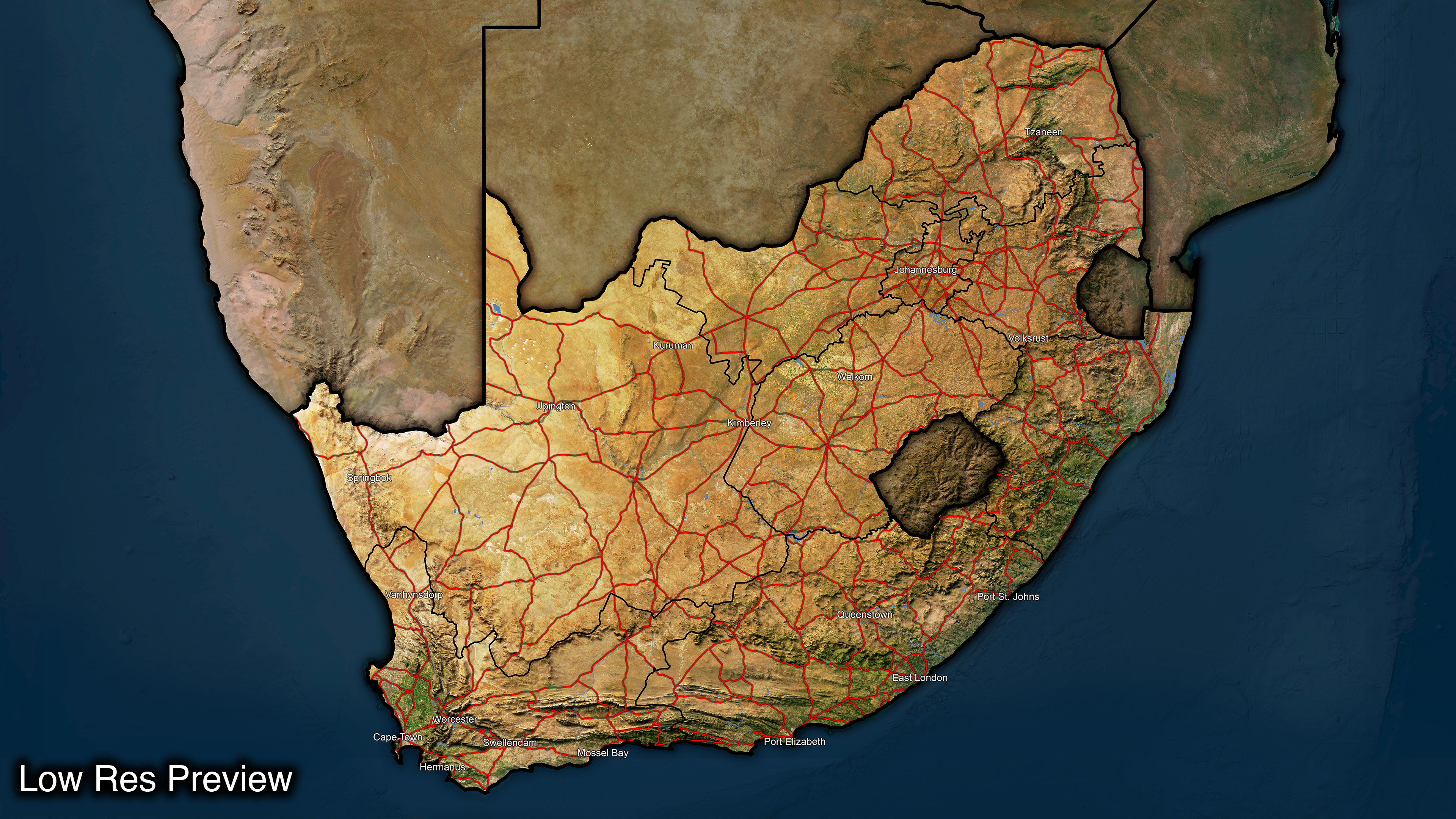 Sa Map Graphics 16k Digital South Africa Map – Trilogy Maps