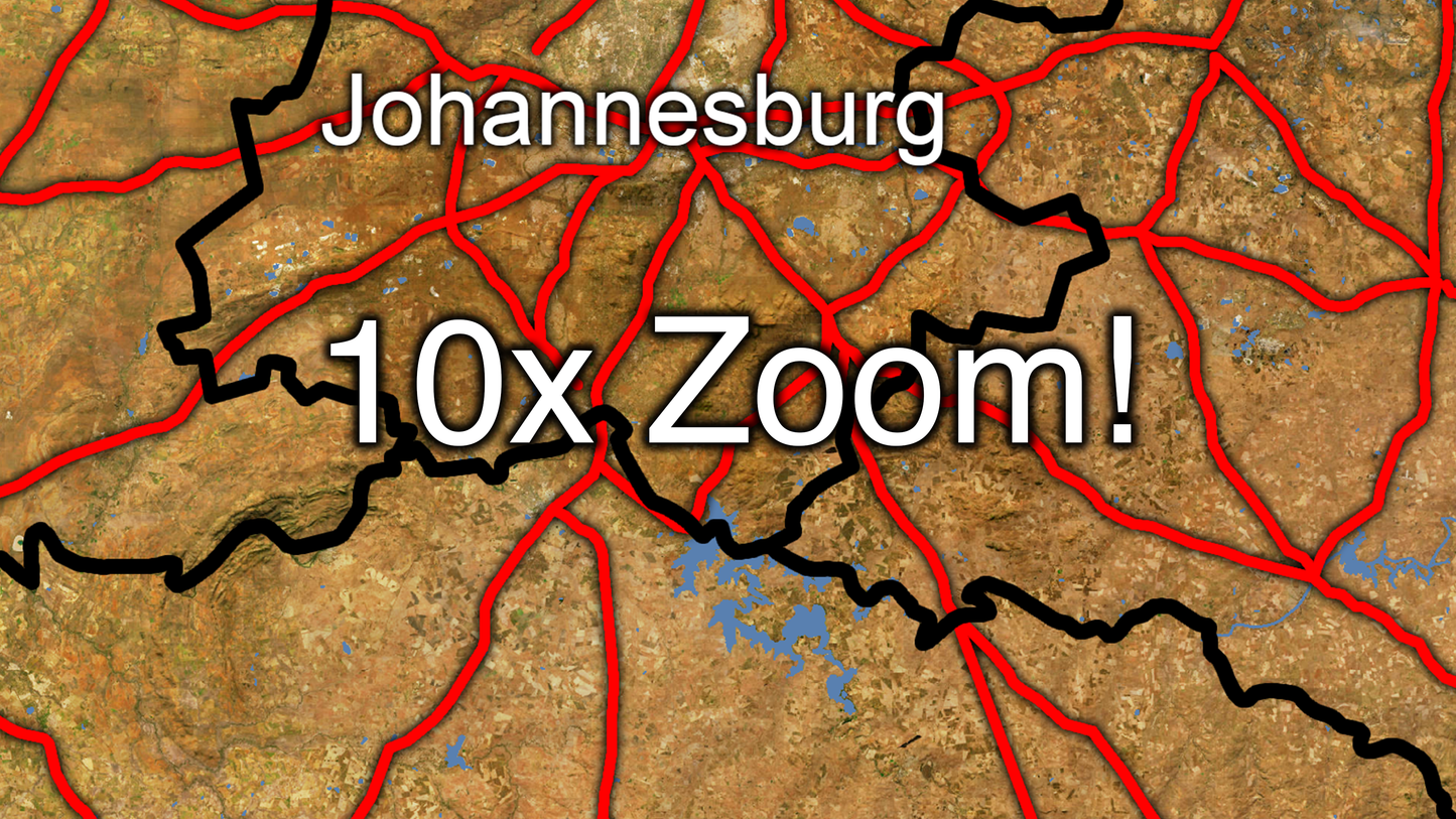 16k Digital South Africa Map