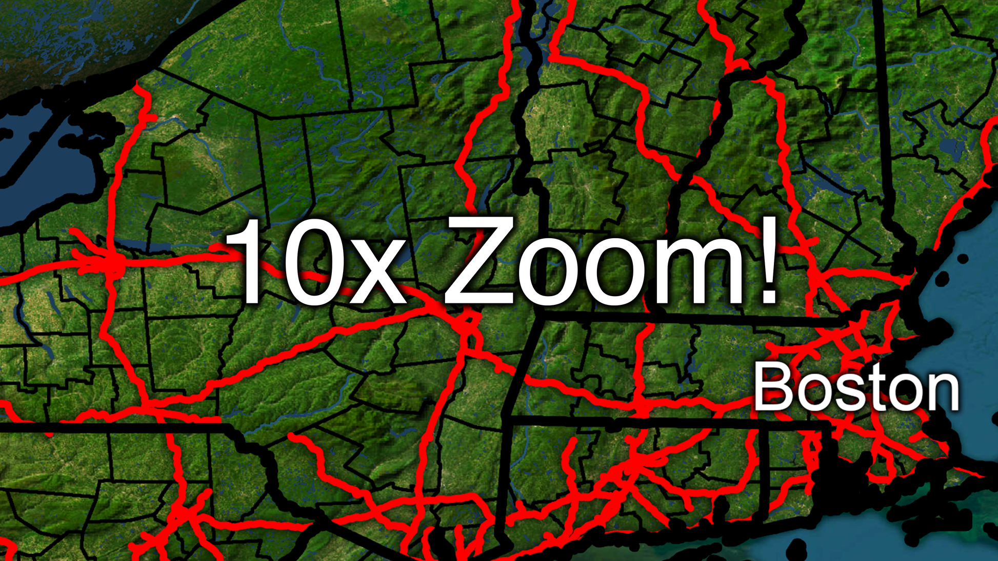 16k Trilogy Maps USA Map 10x Zoom