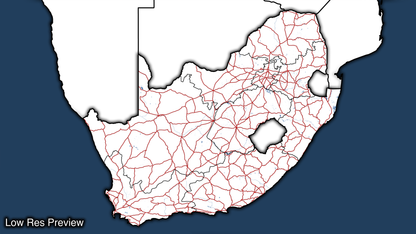 16k Digital South Africa Map